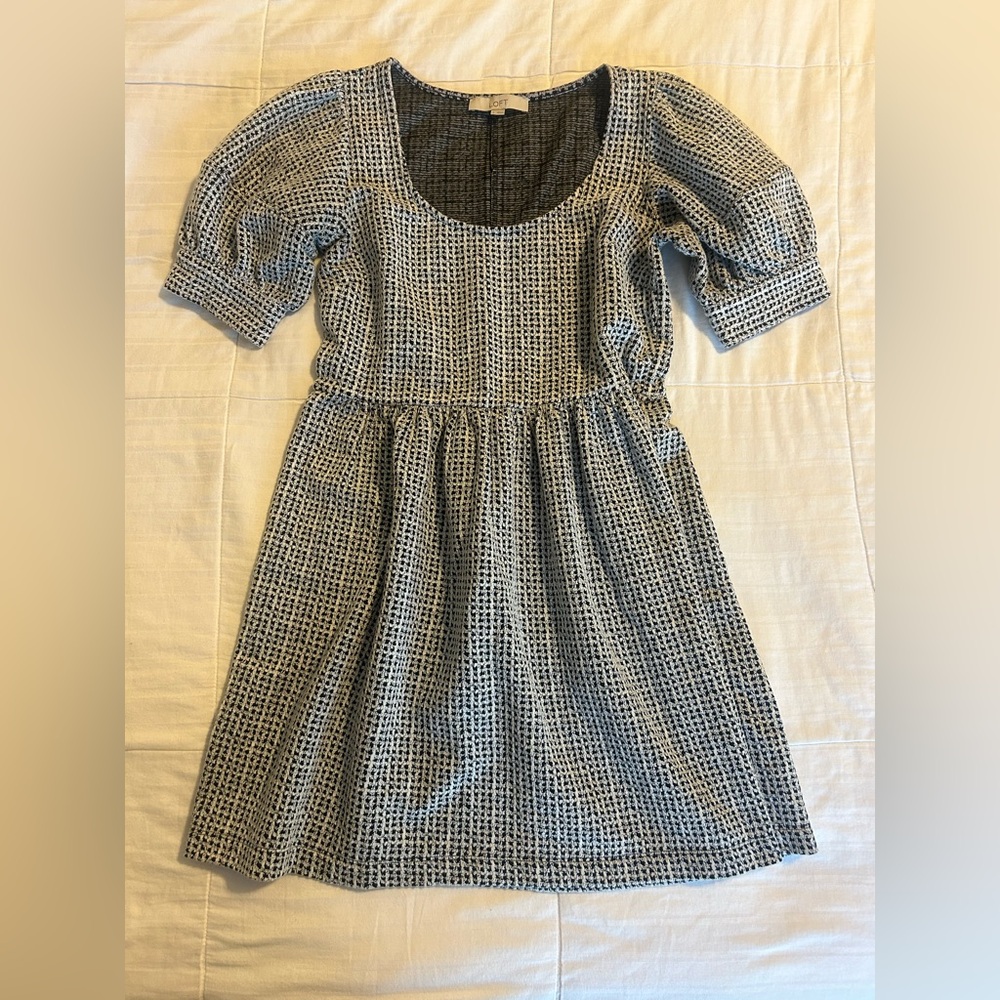 LOFT Black and White Dress Size S